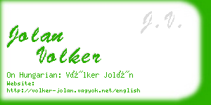 jolan volker business card